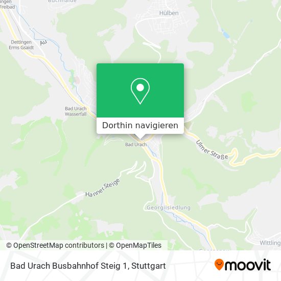 Bad Urach Busbahnhof Steig 1 Karte