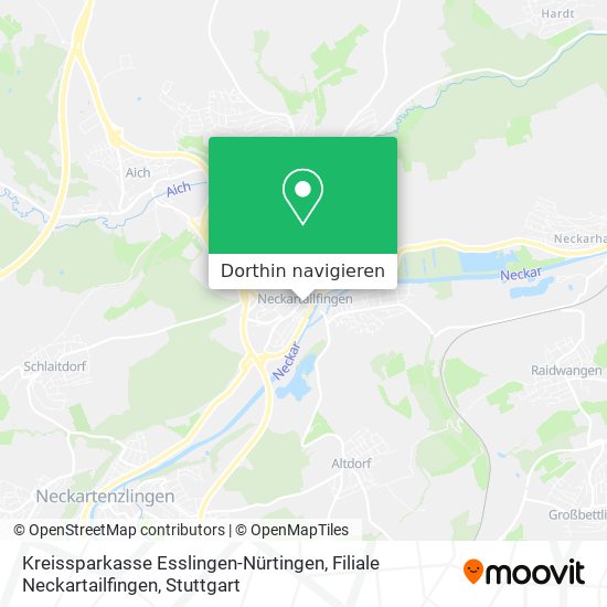 Kreissparkasse Esslingen-Nürtingen, Filiale Neckartailfingen Karte