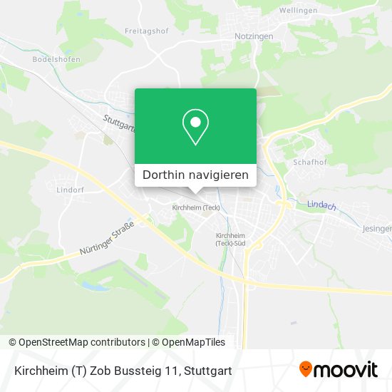 Kirchheim (T) Zob Bussteig 11 Karte