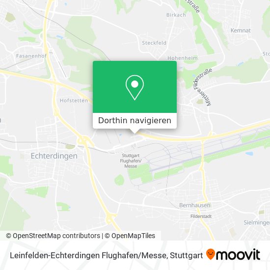 Leinfelden-Echterdingen Flughafen / Messe Karte