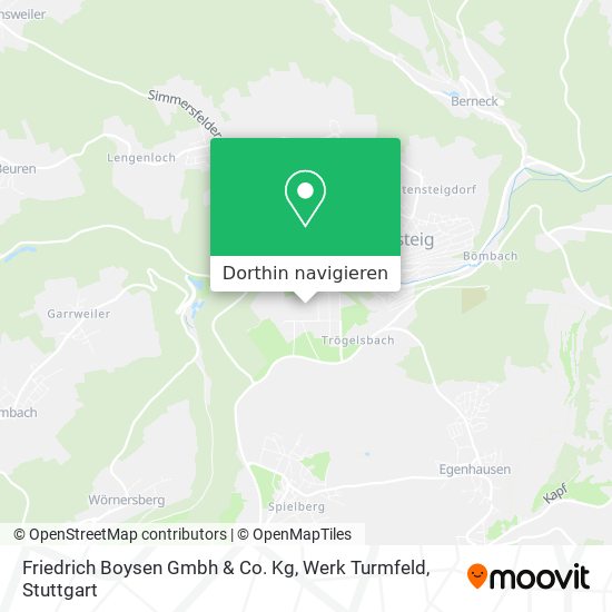 Friedrich Boysen Gmbh & Co. Kg, Werk Turmfeld Karte