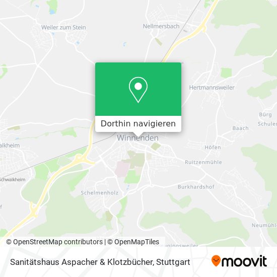 Sanitätshaus Aspacher & Klotzbücher Karte
