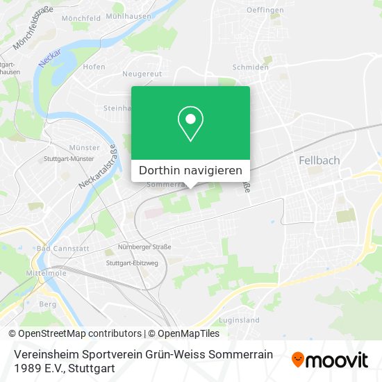 Vereinsheim Sportverein Grün-Weiss Sommerrain 1989 E.V. Karte