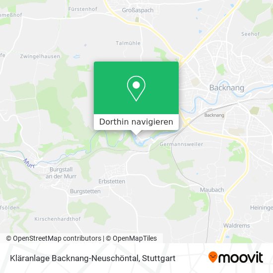Kläranlage Backnang-Neuschöntal Karte