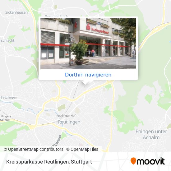 Kreissparkasse Reutlingen Karte