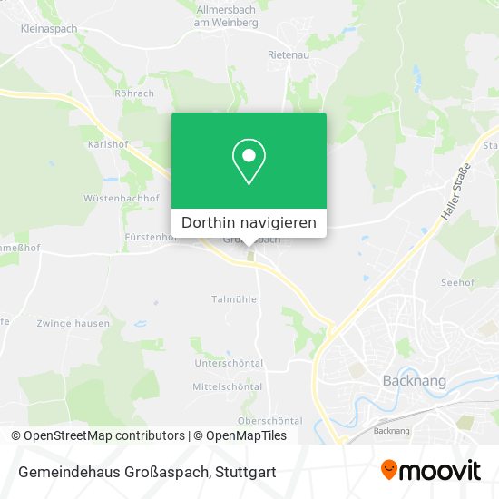 Gemeindehaus Großaspach Karte