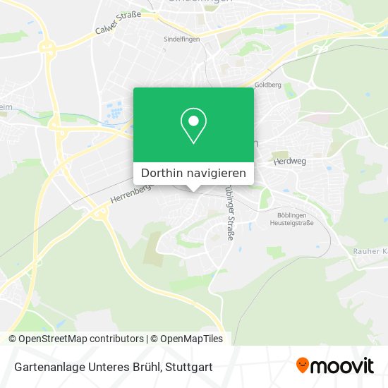 Gartenanlage Unteres Brühl Karte