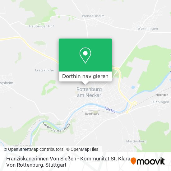 Franziskanerinnen Von Sießen - Kommunität St. Klara Von Rottenburg Karte