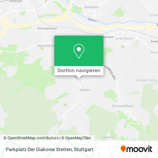 Parkplatz Der Diakonie Stetten Karte