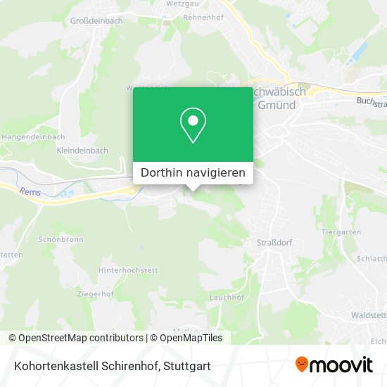 Kohortenkastell Schirenhof Karte