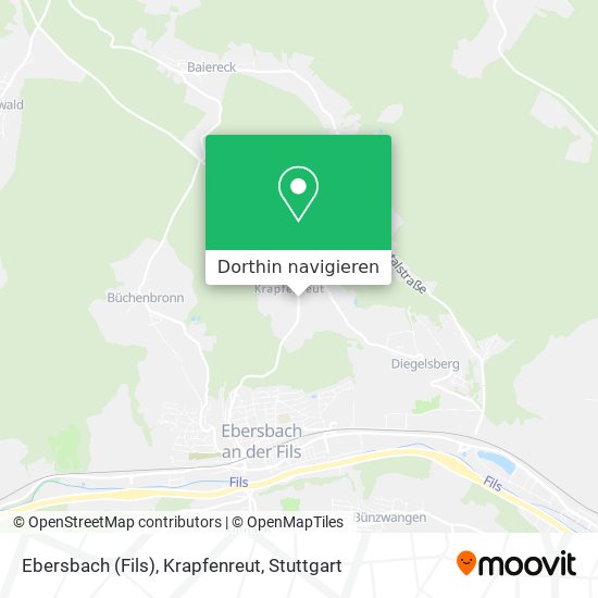Ebersbach (Fils), Krapfenreut Karte