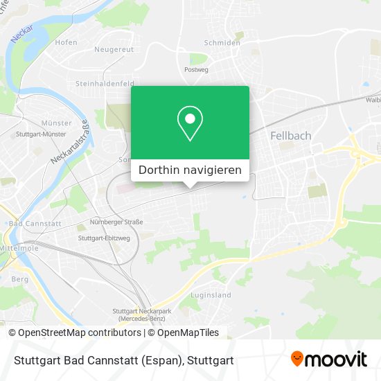 Stuttgart Bad Cannstatt (Espan) Karte