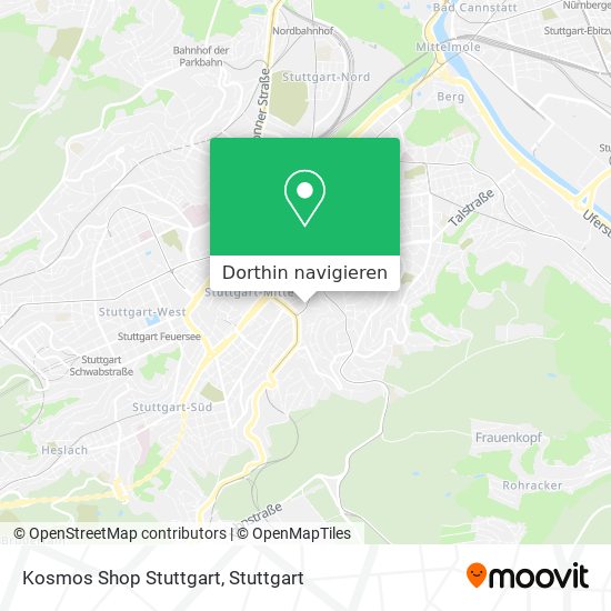 Kosmos Shop Stuttgart Karte