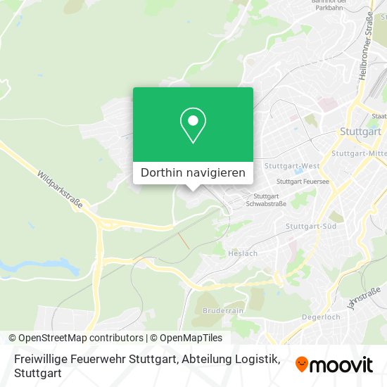 Freiwillige Feuerwehr Stuttgart, Abteilung Logistik Karte
