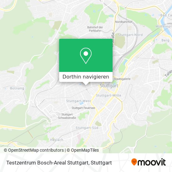 Testzentrum Bosch-Areal Stuttgart Karte