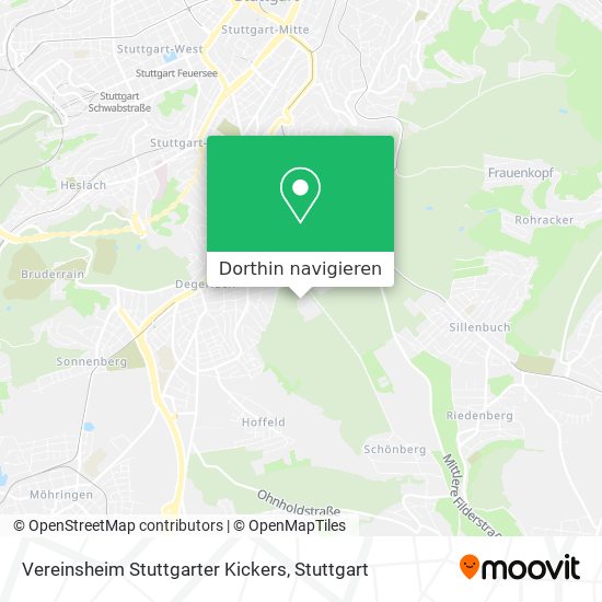 Vereinsheim Stuttgarter Kickers Karte