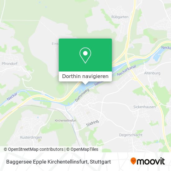 Baggersee Epple Kirchentellinsfurt Karte