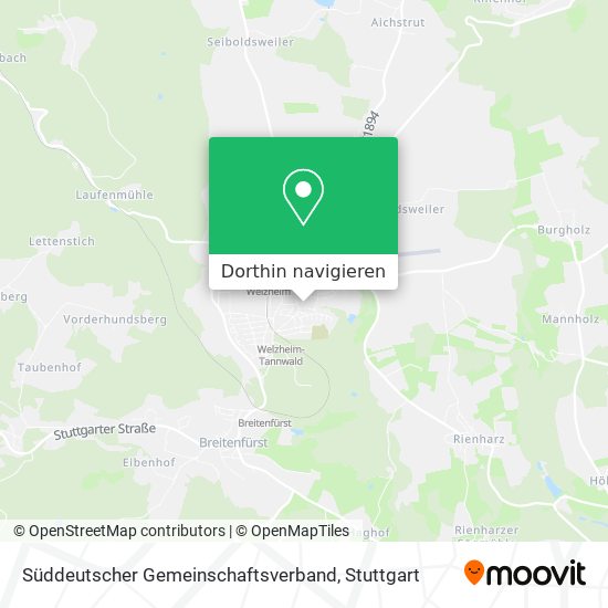 Süddeutscher Gemeinschaftsverband Karte