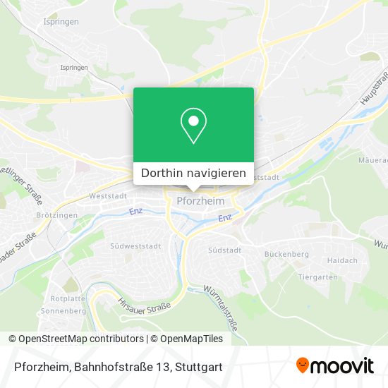 Pforzheim, Bahnhofstraße 13 Karte