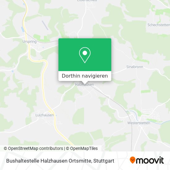Bushaltestelle Halzhausen Ortsmitte Karte