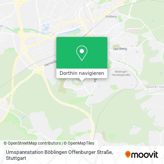 Umspannstation Böblingen Offenburger Straße Karte