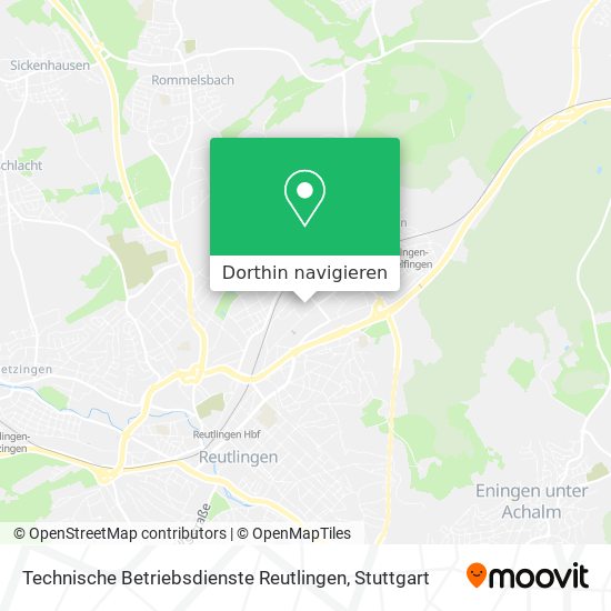 Technische Betriebsdienste Reutlingen Karte