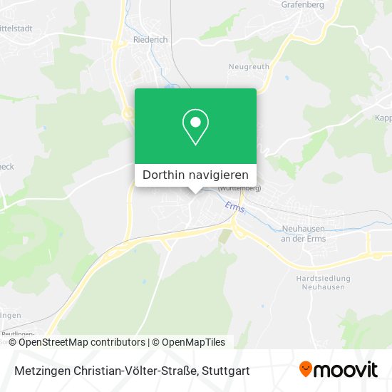 Metzingen Christian-Völter-Straße Karte