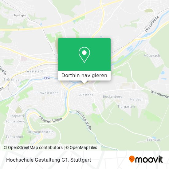 Hochschule Gestaltung G1 Karte