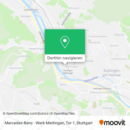 Mercedes-Benz - Werk Mettingen, Tor 1 Karte