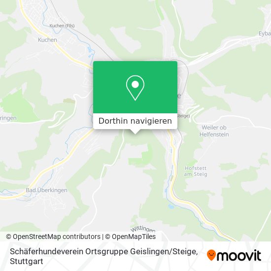 Schäferhundeverein Ortsgruppe Geislingen / Steige Karte