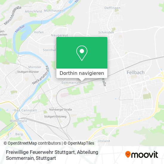 Freiwillige Feuerwehr Stuttgart, Abteilung Sommerrain Karte