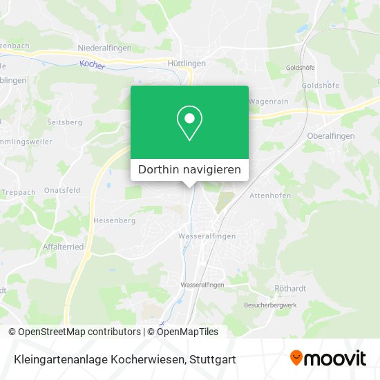 Kleingartenanlage Kocherwiesen Karte