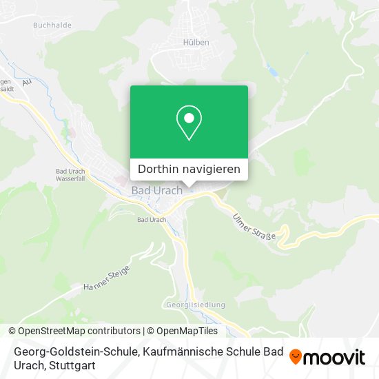 Georg-Goldstein-Schule, Kaufmännische Schule Bad Urach Karte