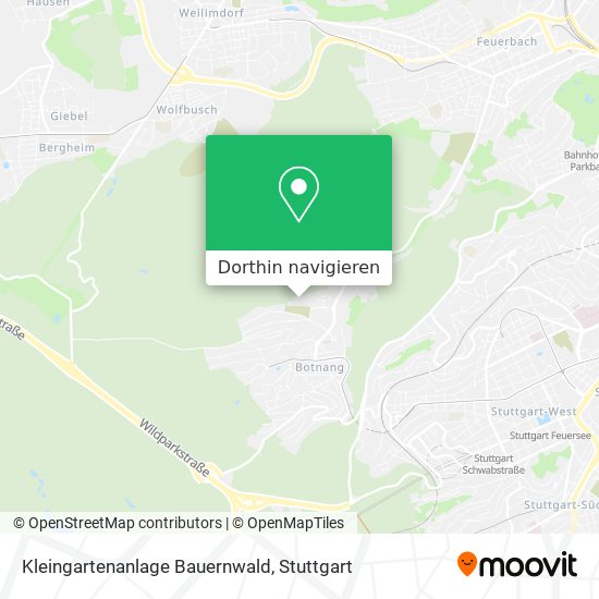 Kleingartenanlage Bauernwald Karte