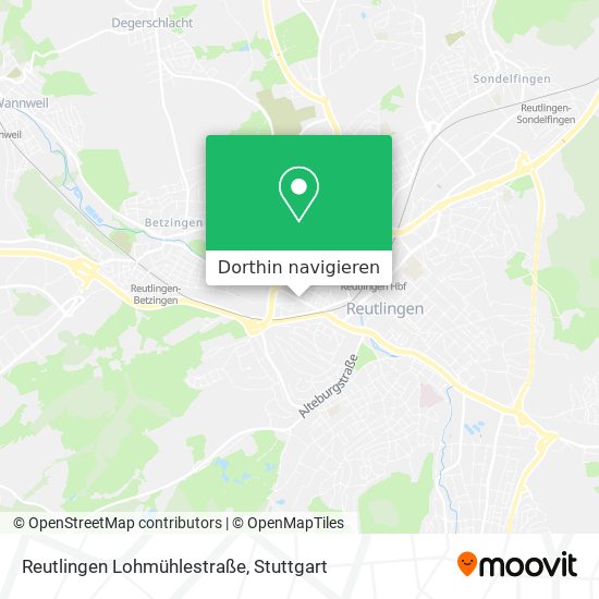 Reutlingen Lohmühlestraße Karte