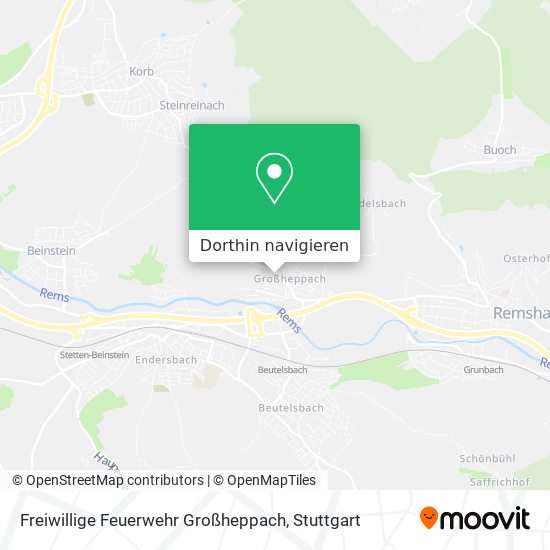 Freiwillige Feuerwehr Großheppach Karte