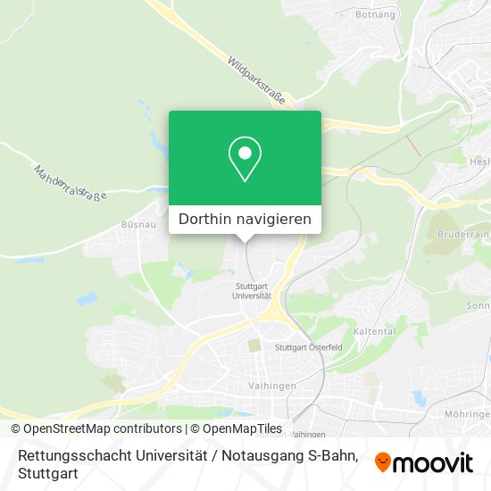 Rettungsschacht Universität / Notausgang S-Bahn Karte