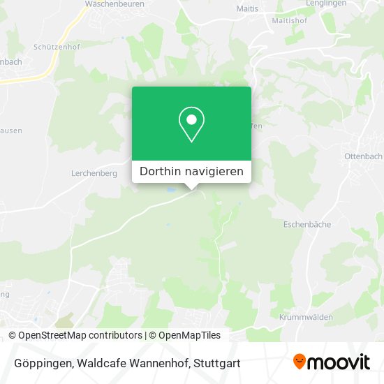 Göppingen, Waldcafe Wannenhof Karte