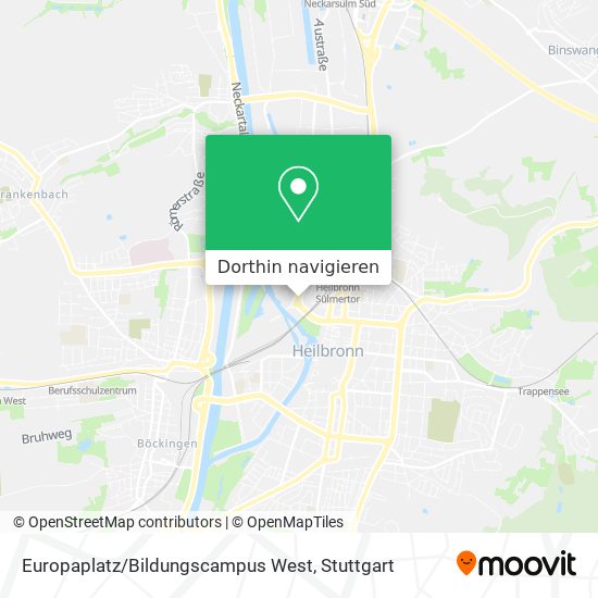 Europaplatz / Bildungscampus West Karte