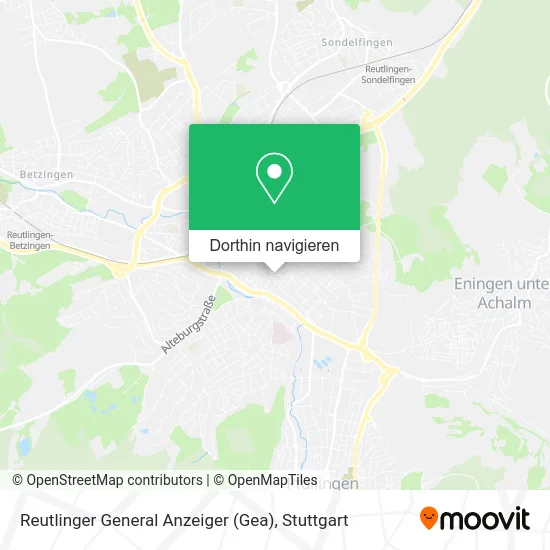 Reutlinger General Anzeiger (Gea) Karte