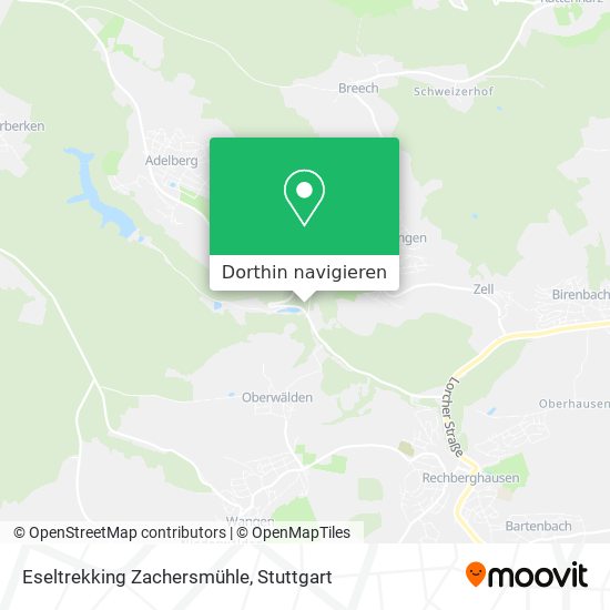 Eseltrekking Zachersmühle Karte