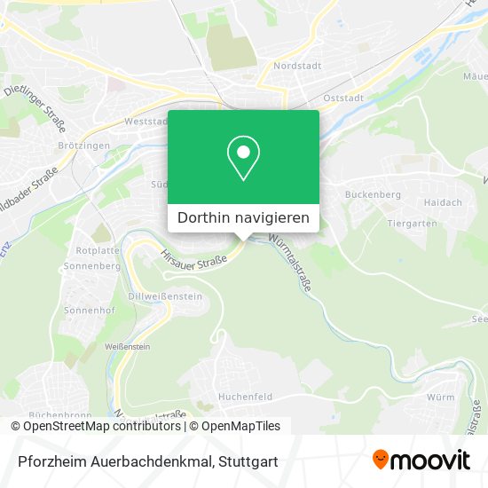 Pforzheim Auerbachdenkmal Karte