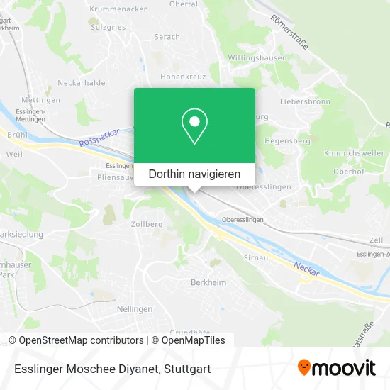 Esslinger Moschee Diyanet Karte