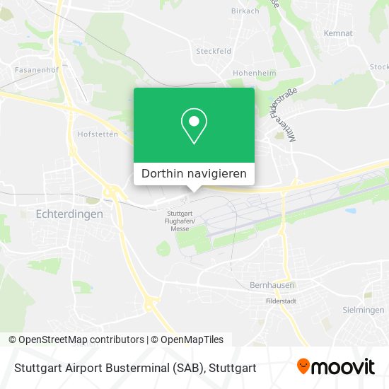 Stuttgart Airport Busterminal (SAB) Karte