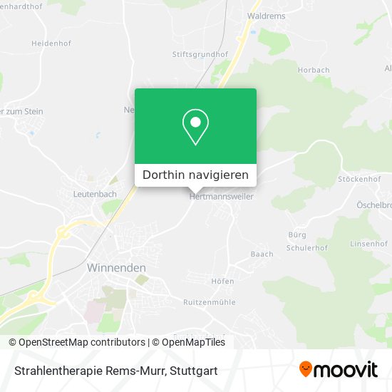 Strahlentherapie Rems-Murr Karte