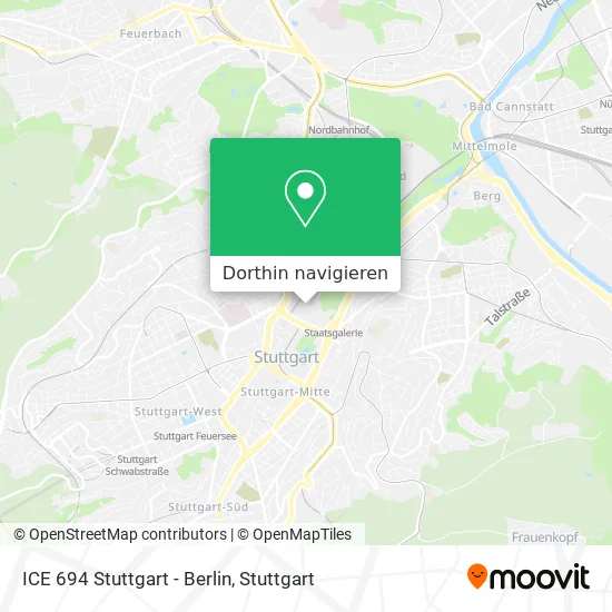 ICE 694 Stuttgart - Berlin Karte