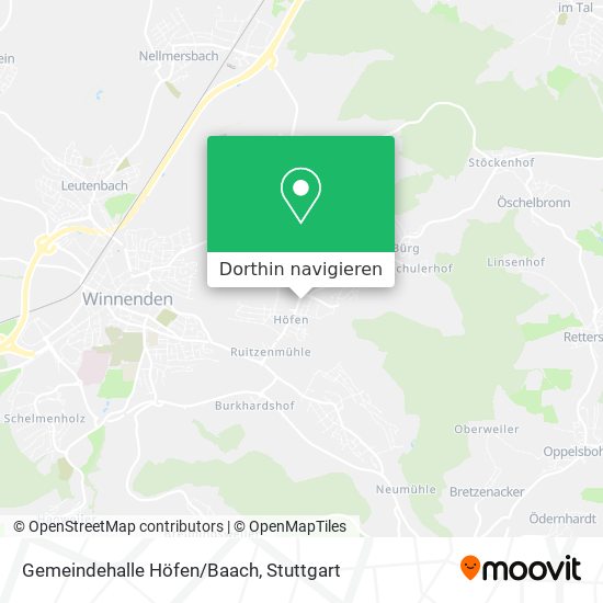 Gemeindehalle Höfen/Baach Karte