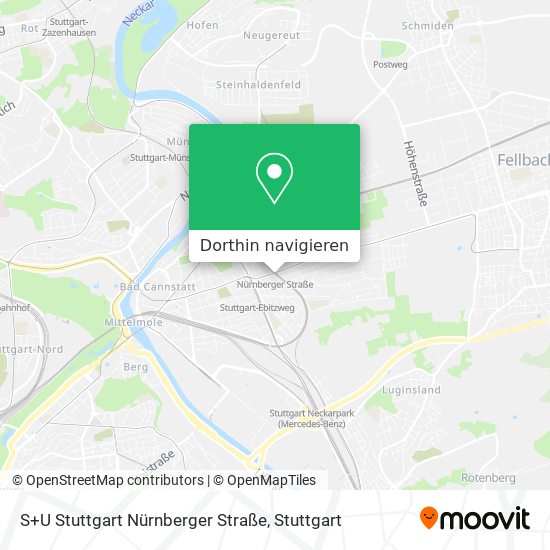 S+U Stuttgart Nürnberger Straße Karte