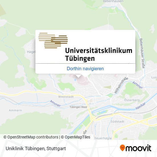 Uniklinik Tübingen Karte