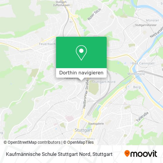 Kaufmännische Schule Stuttgart Nord Karte